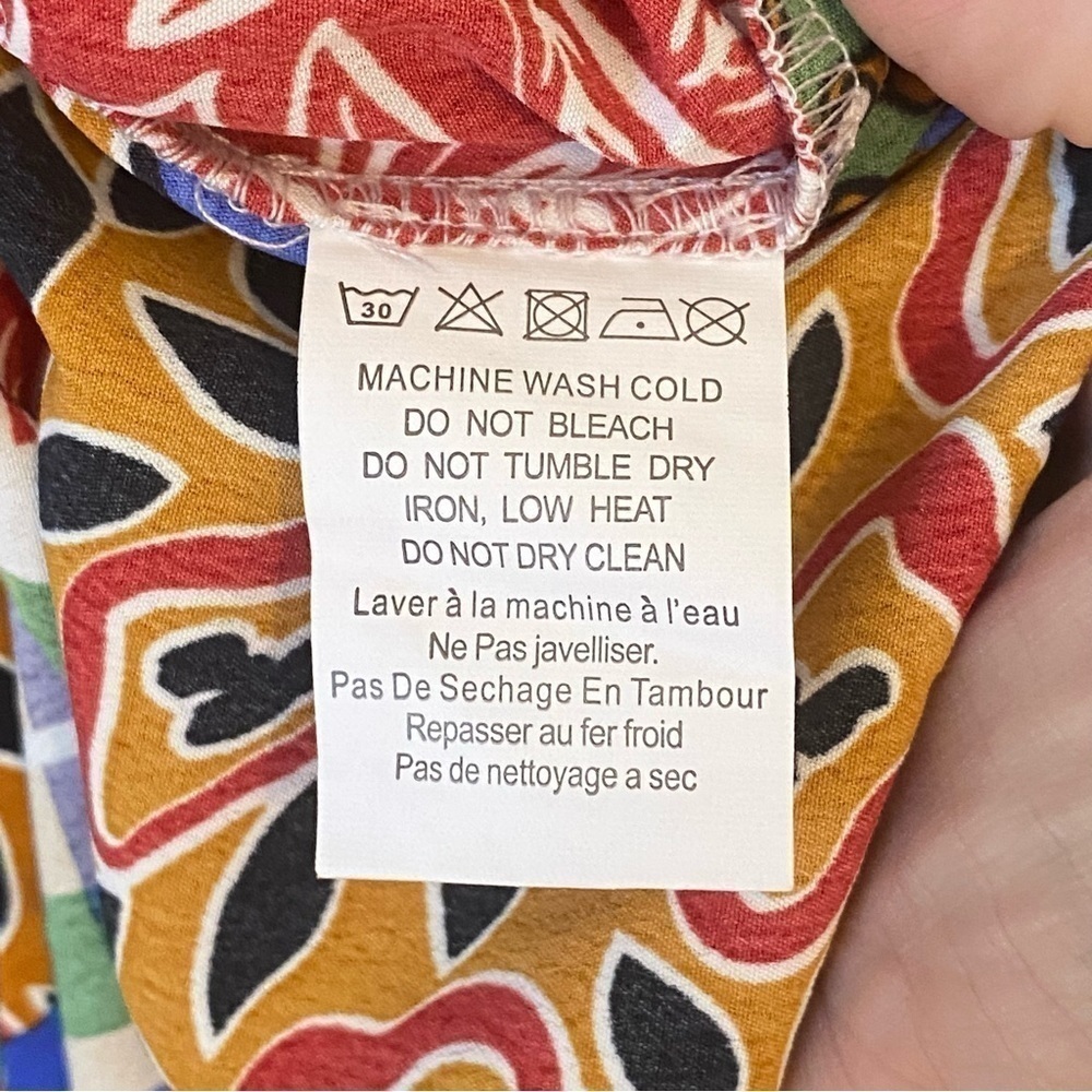 Glamorous Petite Smock Dress Retro Patchwork Sz 4 - Picture 8 of 11